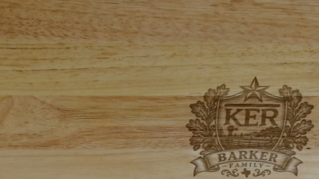 Rubberwood custom engraved cutting board